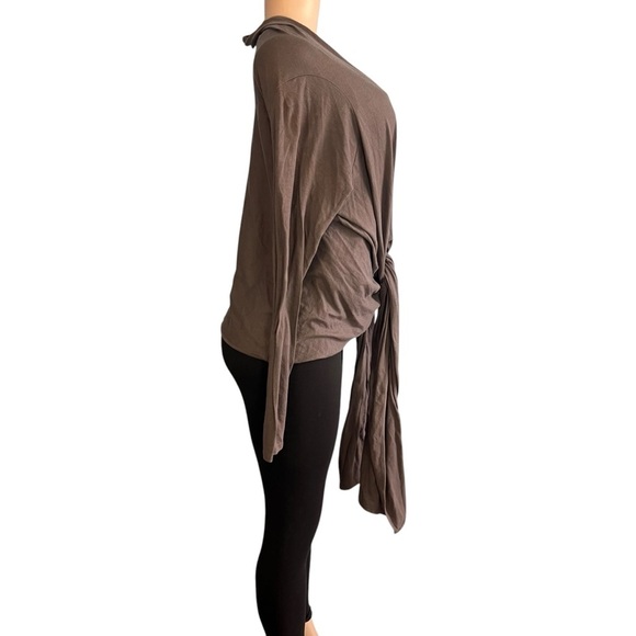 Sundance Brown Long Open-Front Cardigan Sweater Lightweight - Picture 5 of 10